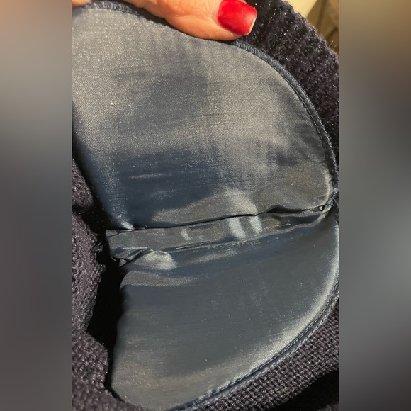 Susan Bristol Vintage 1992 Women’s NWT Size M Navy Christmas Sweater Cardigan - Picture 14 of 15